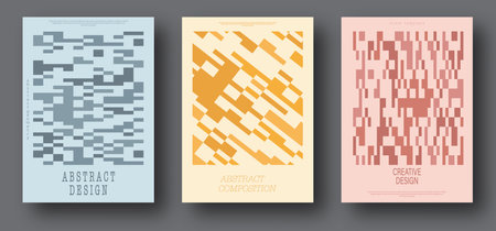 Abstract geometric template for the cover, interior, banners, posters, flyers. The idea of product packaging, printing and design creativityのイラスト素材