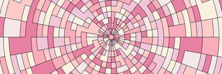 Colorful radial background. Circular checkered pattern for cover, poster, banner, packaging. Creative design templateのイラスト素材