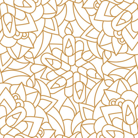 Seamless pattern. The background of simple lines creates a pattern. A template for packaging, wallpapers, screensavers and coloring pages. The idea of creative designのイラスト素材