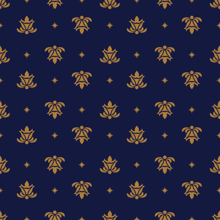 Seamless pattern with gold pattern. Heraldic pattern. Template for packaging, textiles, stylish postcards, invitations, backgrounds and creative designのイラスト素材