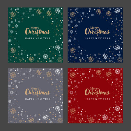 Merry Christmas and Happy New Year. A luxurious background with a festive design. Template for postcards, banners, posters and creative ideasのイラスト素材