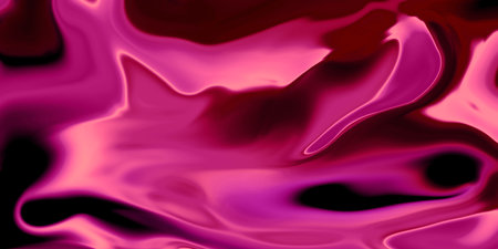 Liquid art. Colorful illustration with smooth sinuous shapes, gradient and blur elementsの写真素材