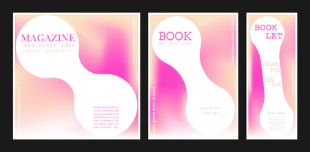 The cover is with a gradient. Colorful blur, the idea of a banner, brochure, catalog or booklet. A template for creative designのイラスト素材