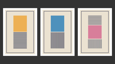 Artistic composition for interior design, prints, postcards, posters and banners. Hand-drawn illustration in a minimalist styleのイラスト素材