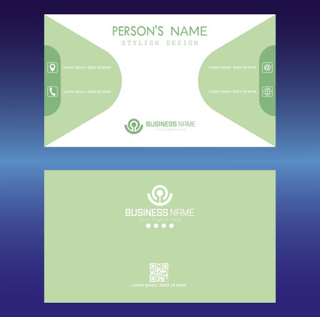 A business card. Double-sided business corporate card design. Individual corporate identity templateのイラスト素材