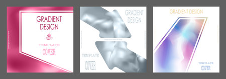 Colorful gradient with blur elements. A template for a modern cover, banner and title page. An idea for the corporate design of a brochure, report, booklet or presentation. Attractive styleのイラスト素材