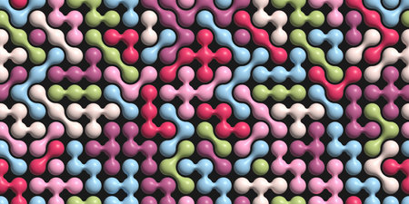 A colorful composition of geometric shapes. A template for a creative idea and designの写真素材