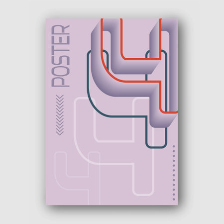 Stylized figure 4. Template for poster, billboard, cover, interior decoration. The idea of creative designのイラスト素材