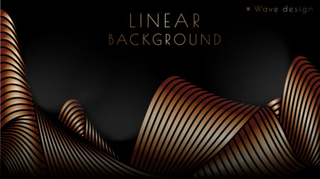 Abstract pattern of gradient wavy lines. A template for packaging design, visualization of illusions and creative ideasのイラスト素材