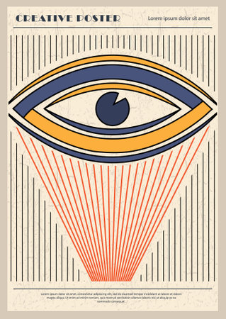 The poster A conceptual idea for interior design, a postage stamp or a cover. A template for abstract creativity. The deep meaning of artのイラスト素材