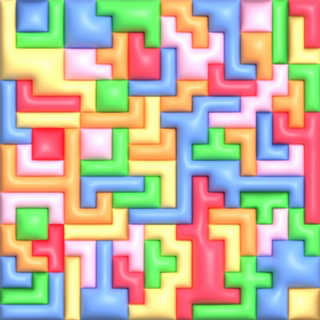 A colorful composition of geometric shapes. A template for a creative idea and designの写真素材