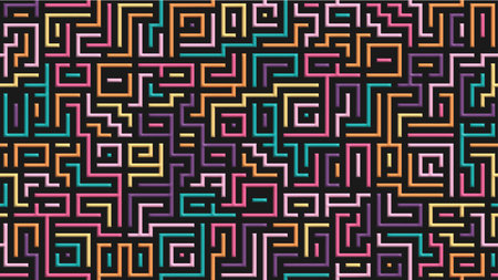 A colorful composition of geometric shapes. A template for a creative idea and designの写真素材