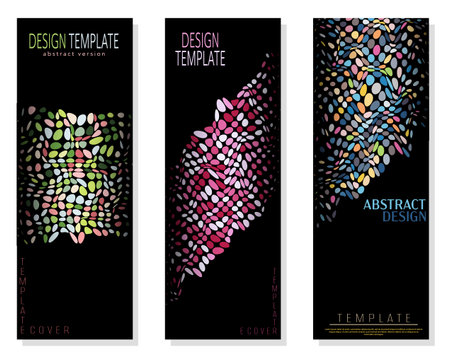 A set of templates with an abstract color composition. Layout for posters, posters, banners, covers and creative designのイラスト素材