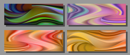 Colorful gradient. Color waves. Template for the title page of a book, brochure or booklet. Background layout for web design, social network, interior and creative ideasのイラスト素材