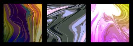 The texture of colorful marble patterns. The illusion of a colored liquid. Colored abstract background. Interior design, paintings, covers and creative ideasのイラスト素材