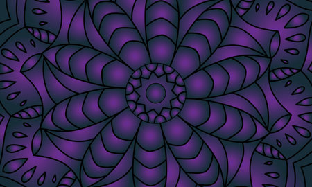 Gradient ornament. Colorful background with symmetrical pattern. There is a template for interior decoration, screensavers, covers and the implementation of a creative ideaのイラスト素材