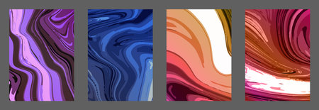 The illusion is the texture of marble patterns. The illusion of liquid art. Colored abstract background. Interior design, paintings, covers and creative ideasのイラスト素材