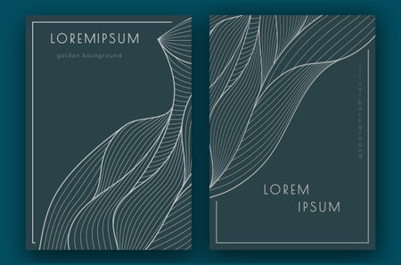 A pattern of wavy lines. Template for interior design, packaging, social networks. An idea for creative designのイラスト素材