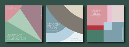 Abstract geometric pattern. Creative idea for a cover, banner, brochure, poster.The idea of a geometric composition for creative design. Template for designer packaging, interior and simple backgroundsのイラスト素材