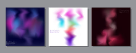 Colorful gradient background. A set of layouts for covers, banners, posters. Template for interior paintings, decorations and creative design. Color blurのイラスト素材