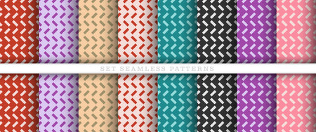 A set of seamless patterns for creative design. Original ornament for postcards, banners, posters, invitations and backgroundsのイラスト素材