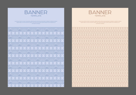 The design features a geometric pattern style. A template for a cover, banner, poster, postcard and design. It is ideal for interior and decorative creativityのイラスト素材