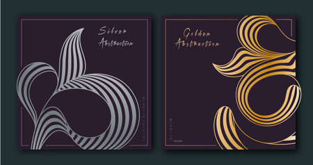 A pattern of wavy lines. Template for interior design, packaging, social networks. An idea for creative designのイラスト素材