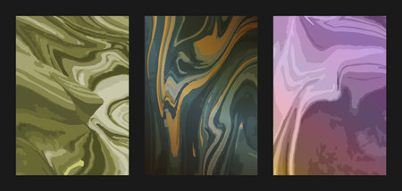 Colorful abstract background. The illusion of a colored liquid. the texture of marble patterns. Interior design, paintings, covers and creative ideasのイラスト素材