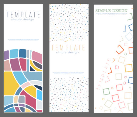 A set of abstract geometric design layouts. The idea for title pages, covers, books, brochures, flyers, posters, booklets. Template for interior and decoration ideas. Simple styleのイラスト素材
