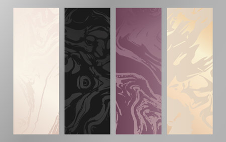 A set of backgrounds with premium colors. Collection of templates for the design of postcards, invitations, packaging, greetings. Luxury design for a creative ideaのイラスト素材