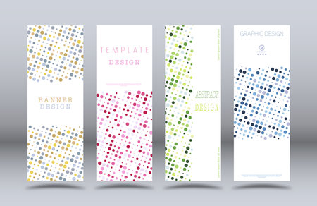 Cover design. A set of color layouts for banner, poster, postcard and corporate design. The idea of interior and decorative creativity. Simple designのイラスト素材