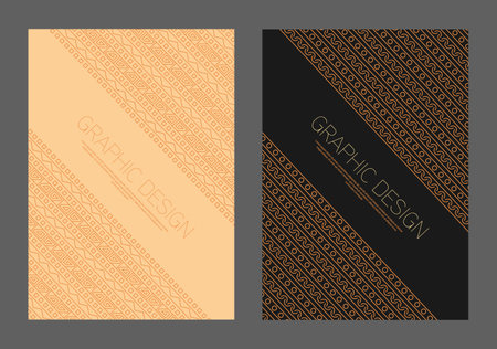 The design is patterned in an ethnic style. A template for a cover, banner, poster, postcard and corporate design. It is ideal for interior and decorative creativityのイラスト素材