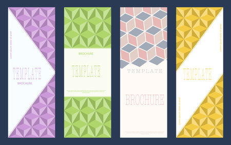 A set of layouts for the design of the cover, banner, poster, postcard. Template for corporate style, interior, prints and decorations. Mosaic design.のイラスト素材
