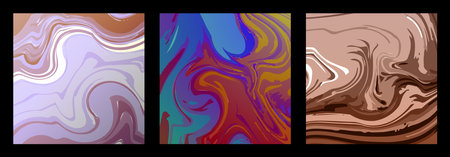 Colorful abstract background. The illusion of a colored liquid. the texture of marble patterns. Interior design, paintings, covers and creative ideasのイラスト素材