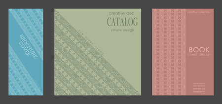 Ornament design for a postcard, poster or banner template. The idea of a home or corporate interior, cover or packagingのイラスト素材