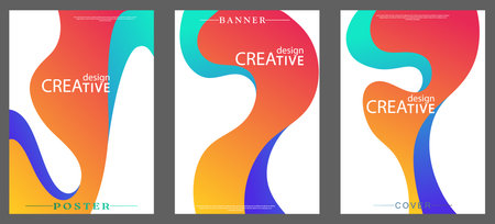 Colorful banner. The gradient design template. A colorful decorative element for decoration and creativityのイラスト素材