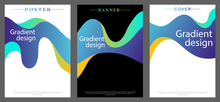 Abstract gradient design template. The idea of a colorful banner. A decorative element for decoration and creativityのイラスト素材