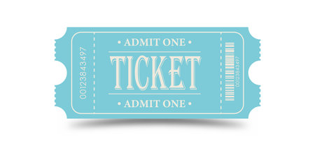 Ticket. Vector illustration for websites, applications, cinemas, clubs, mass events and creative design. Flat styleのイラスト素材