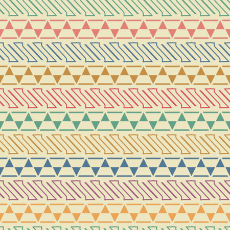 Seamless background. The composition of colorful elements creates a  pattern. National ornament. Idea for textiles, textures, prints, wallpapers, clothes and interior, Idea for creative designのイラスト素材