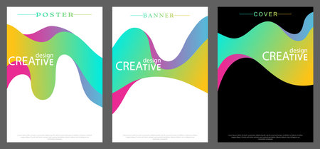 Abstract gradient design template. The idea of a colorful banner. A decorative element for decoration and creativityのイラスト素材