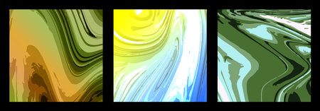 The illusion of a colored liquid. Colorful abstract background. The texture of marble patterns. Interior design, paintings, covers and creative ideasのイラスト素材