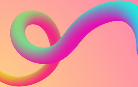 The gradient line. Liquid art of colorful shapes. Modern colorful design of graceful shapes. Dynamic color flow. A design elementのイラスト素材