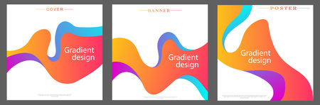 Colorful banner. The gradient design template. A colorful decorative element for decoration and creativityのイラスト素材
