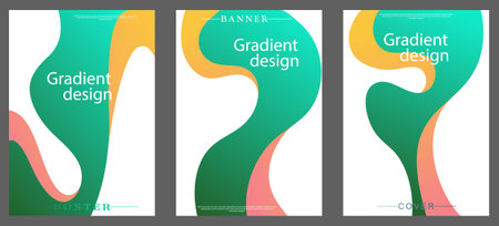 Colorful banner. The gradient design template. A colorful decorative element for decoration and creativityのイラスト素材
