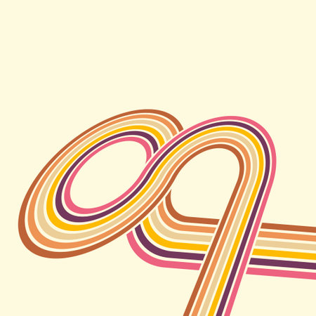 Colorful linear pattern of colored lines in retro style. Abstract background for creative designのイラスト素材