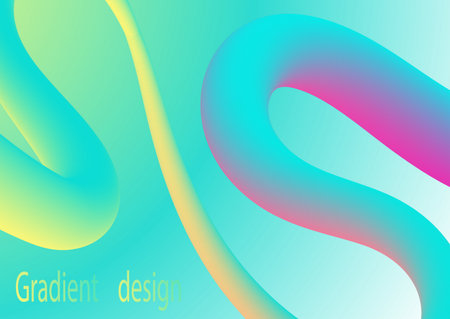 The gradient line. Liquid art of colorful shapes. Modern colorful design of graceful shapes. Dynamic color flow. A design elementのイラスト素材