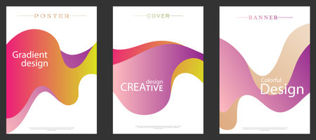 Colorful banner. The gradient design template. A colorful decorative element for decoration and creativityのイラスト素材