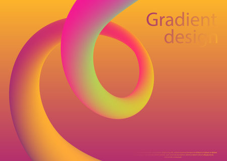 The gradient line. Liquid art of colorful shapes. Modern colorful design of graceful shapes. Dynamic color flow. A design elementのイラスト素材