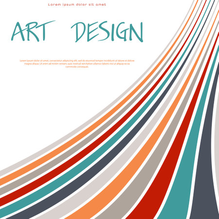 Dynamic wave. Wavy lines design. Linear design element. Creative idea templateのイラスト素材