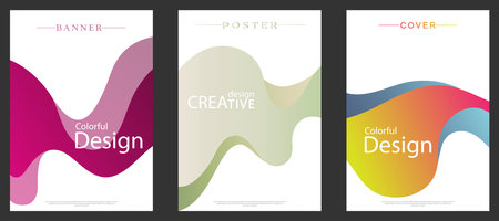 Gradient design template, colorful banner. A decorative element for decoration and creativityのイラスト素材